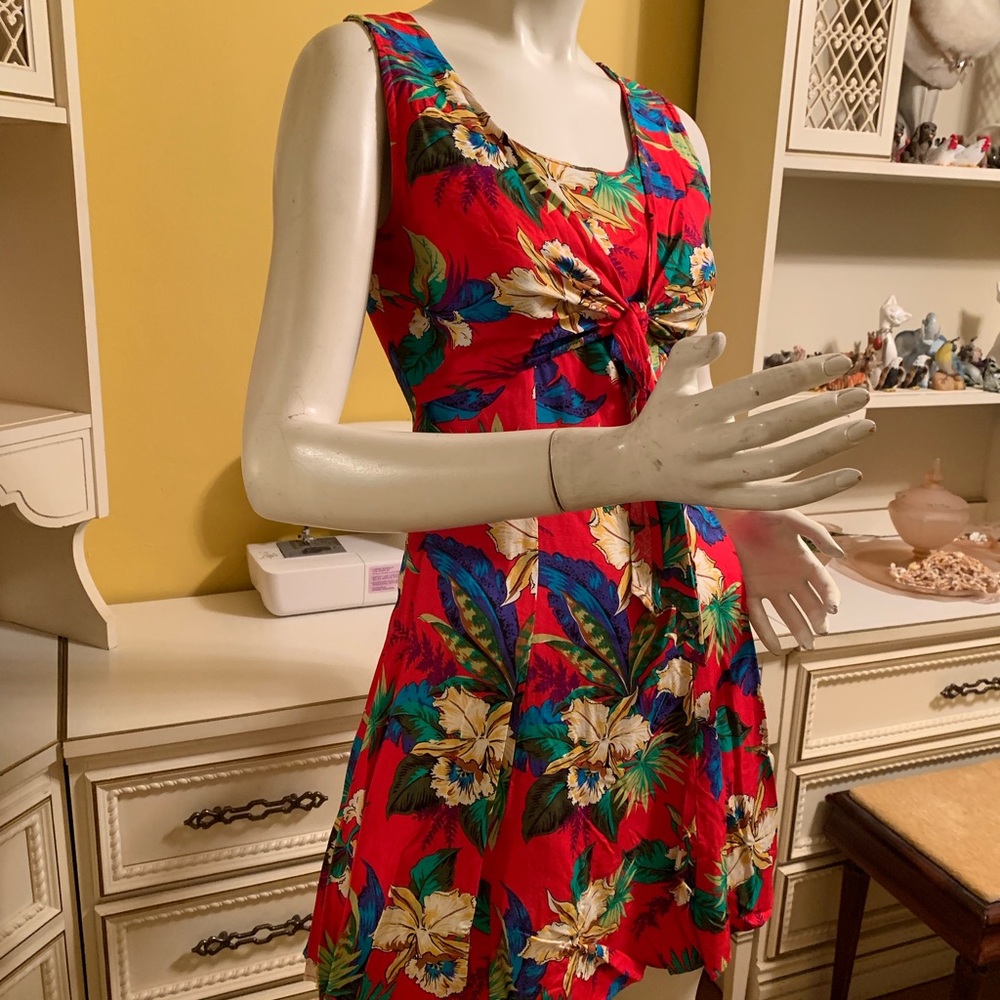 Vintage SMW tropical print dress.